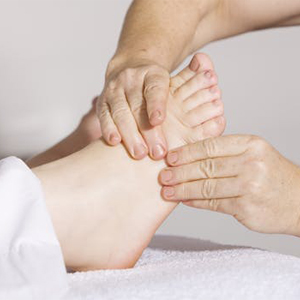 massage d'un pied